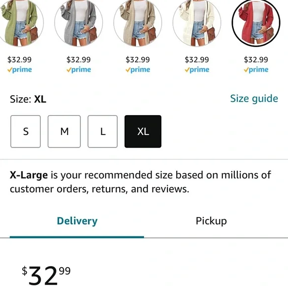 Women’s red cardigan - Picture 2 of 2